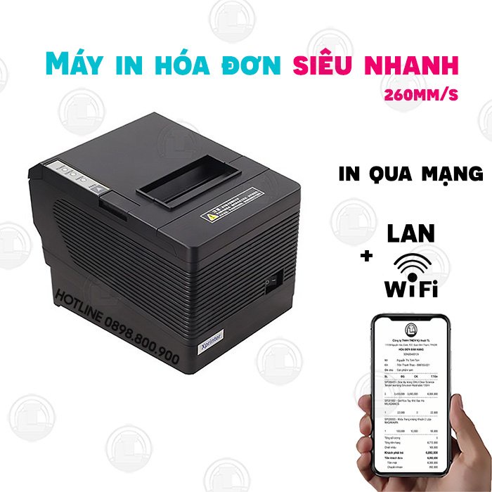 Máy in hóa đơn Xprinter Q260iii (USB+RS232+LAN)