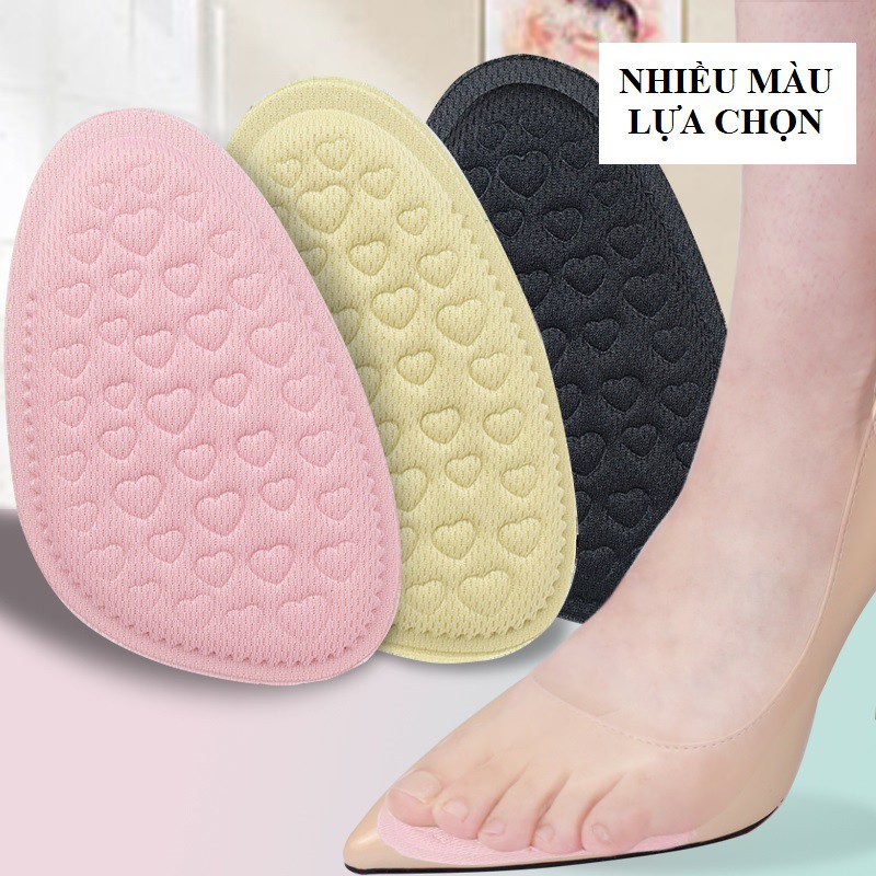 miếng lót mũi giày cao gót giày búp bê bảo vệ bàn chân trước mềm êm chân chống rộng, nhấc gót chân cho giày rộng 1 size-