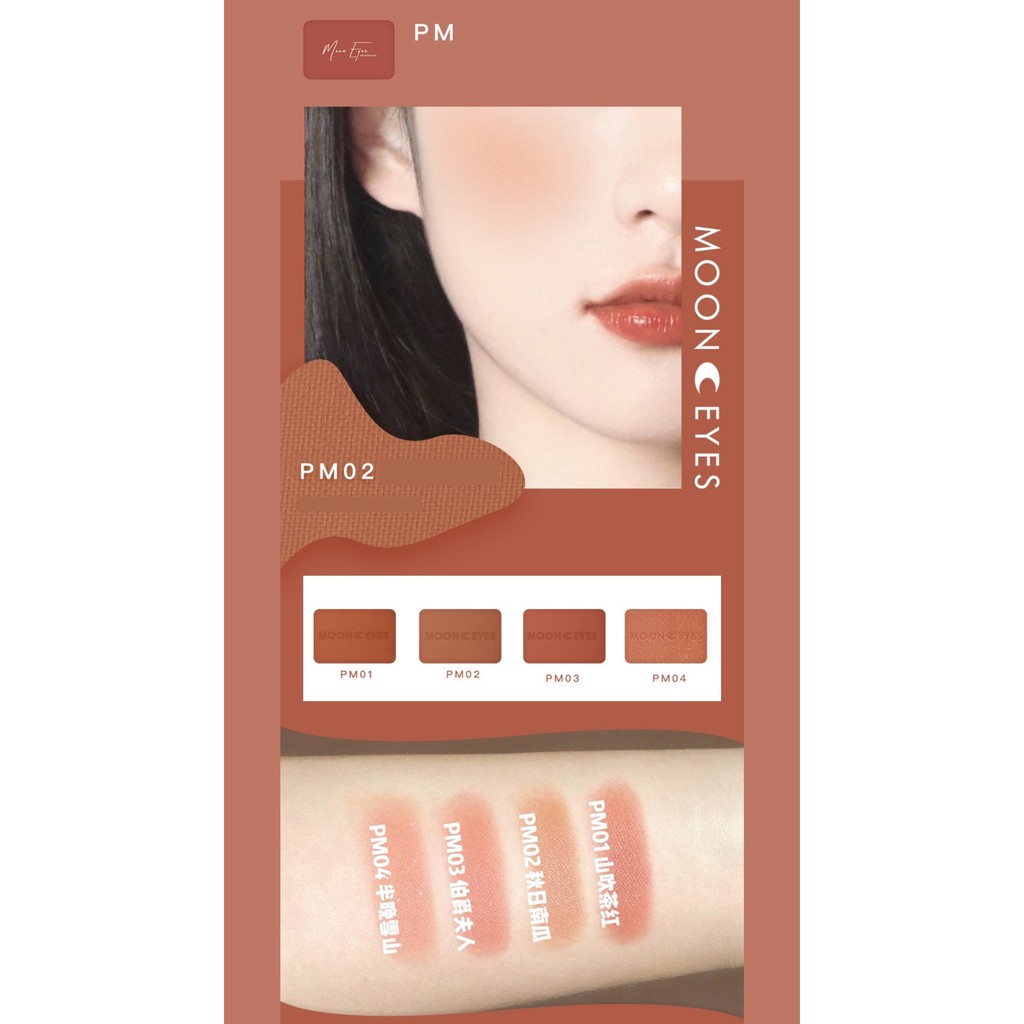 [MOON EYES] Phấn má Moon Eyes Color 35 màu (Tone PK - BE - YE - PM)