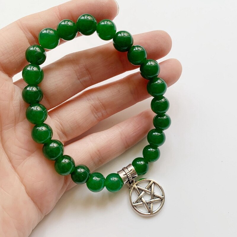 CHARMS 1 Vòng Tay Chuỗi Hạt Đá Aventurine Tự Nhiên Dành Cho Nam Và Nữ