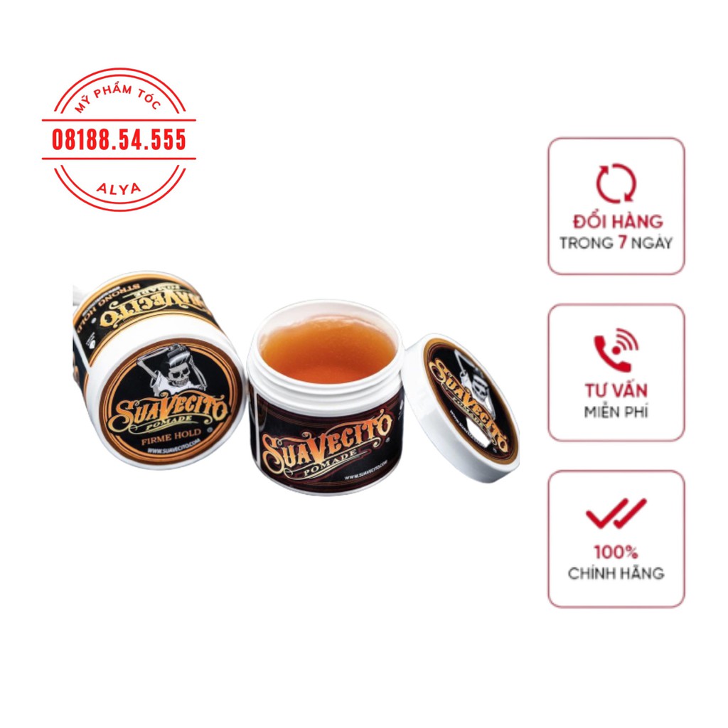 Sáp, Wax vuốt tóc  SUAVECITO POMADE FIRME HOLD 113gr tạo kiểu giữ nếp cho tóc. HÀNG CHÍNH HÃNG