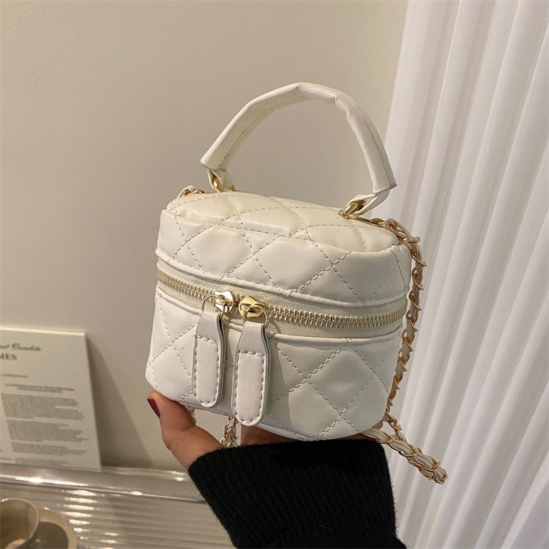 Túi Đeo Chéo mini Thêu Họa Tiết Kẻ Ô Dây Xích Mẫu Mới Thời Trang Mùa Xuân 2022 Cho Nữ