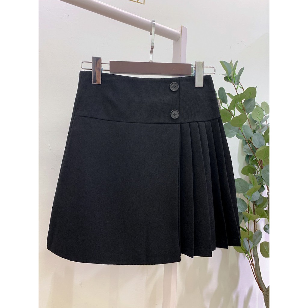 CV2026 - Chân váy xếp li 1 bên 2 cúc | BigBuy360 - bigbuy360.vn