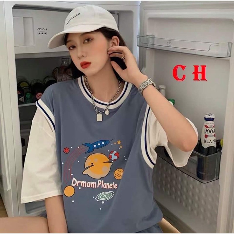 Áo planet phối tay CH12 0321