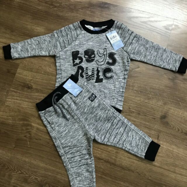 (Combo) Bộ thun nỉ da cá bé trai