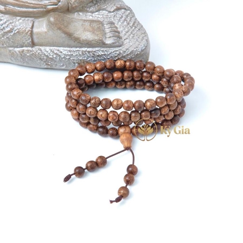 Vòng Tay Trầm Hương Kỳ Gia 6li 108 hạt 100% tự nhiên
