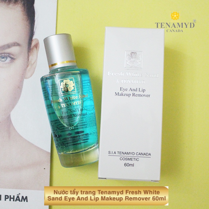 [NHẬP KHẨU-TEM PHỤ]Nước tẩy trang mắt và môi Fresh White Sand TENAMYD 60ml