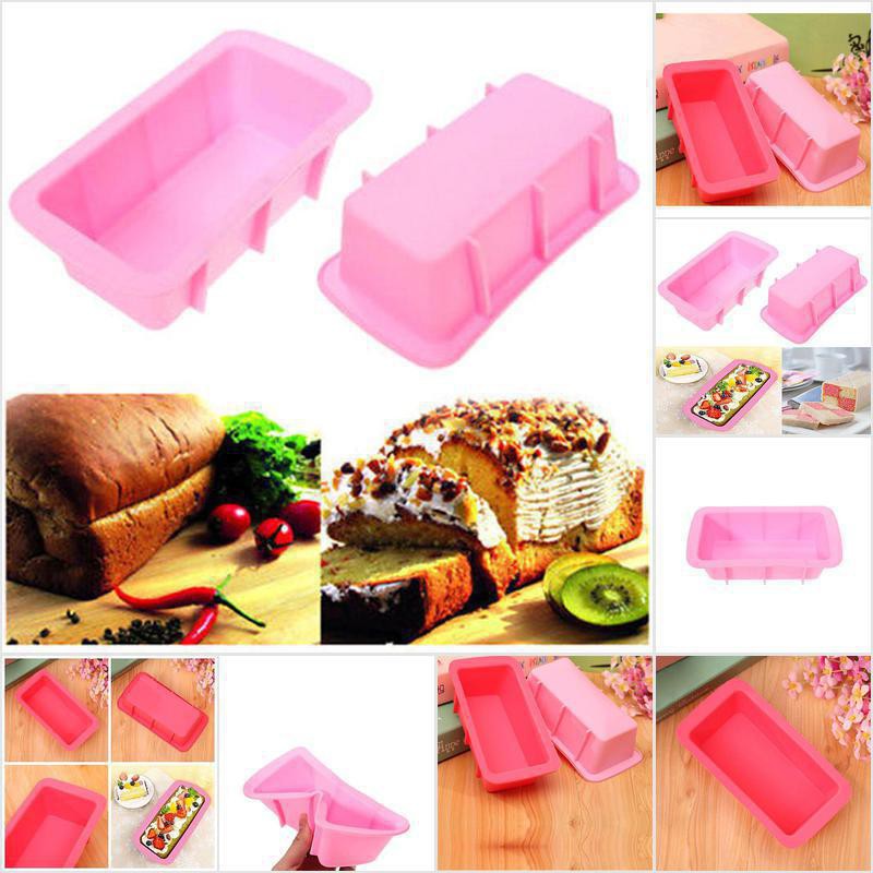 Khuôn Silicone Làm Bánh Mì Chống Dính Hình Chữ Nhật Tiện Dụng