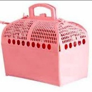 Pa xách giỏ nhựa vận chuyển mèo, chó.