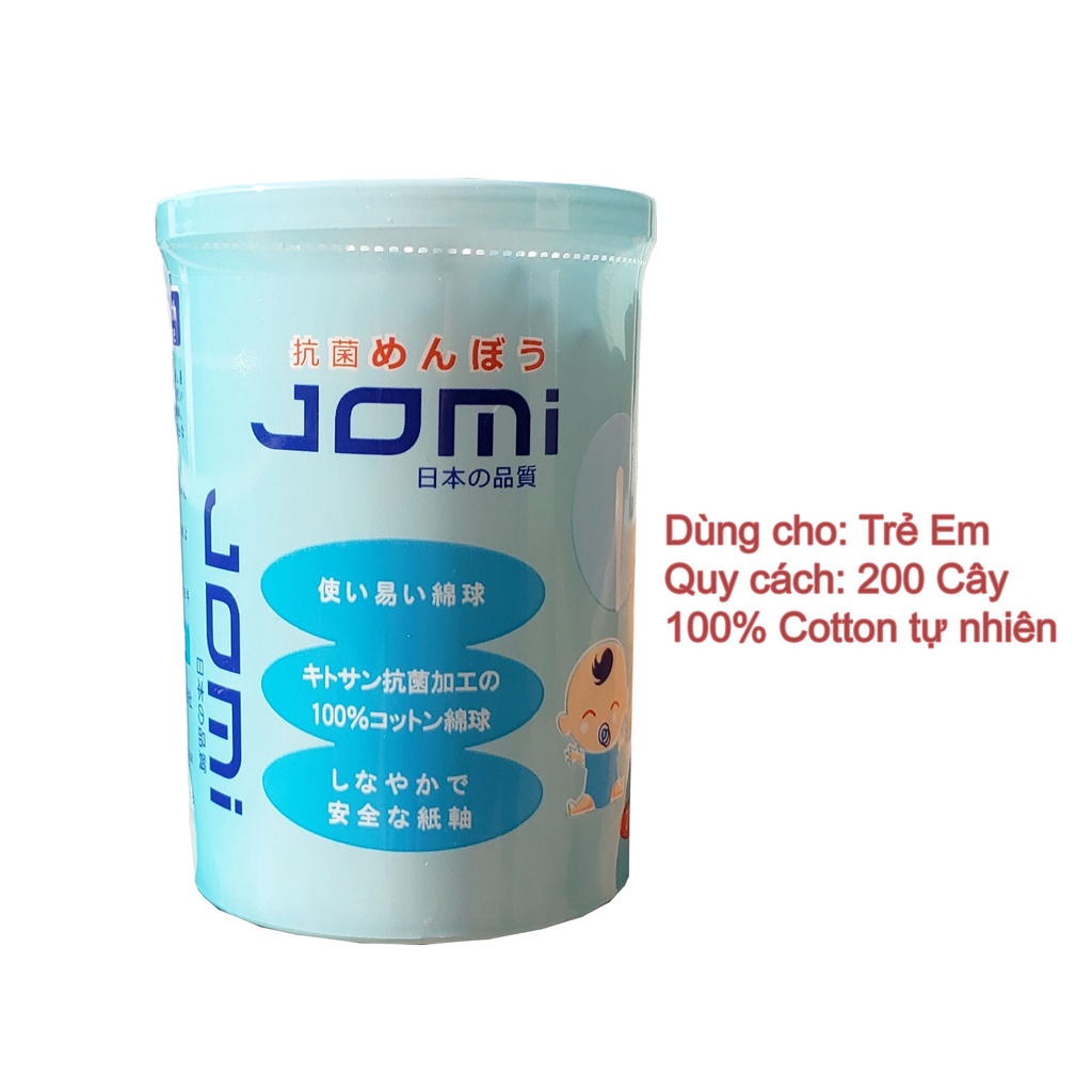 Bông tăm jomi kháng khuẩn cho trẻ em từ sơ sinh 200 chiếc - ảnh sản phẩm 3