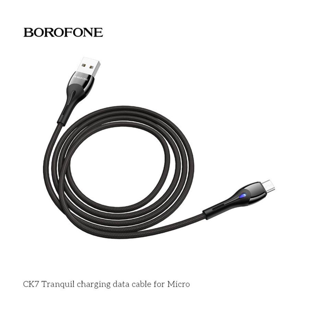 Cáp Sạc MICRO USB Borofone CK7 Dài 1M Dây Dù Cho Android - BH 12 Tháng 1 đổi 1 (MÀU SẮC NGẪU NHIÊN) - Hưng Long PC