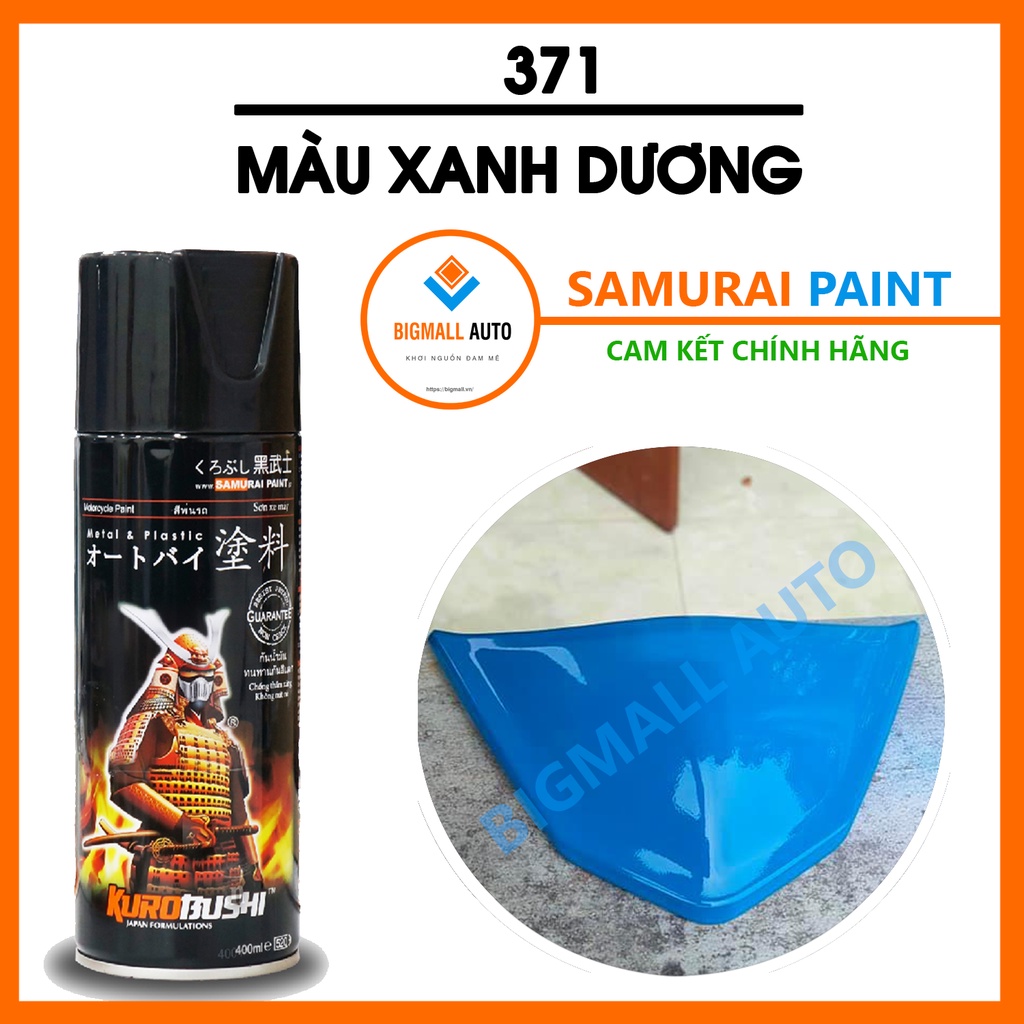 Sơn samurai màu xanh dương 371 - chai sơn xịt chuyên dụng dành cho sơn xe máy