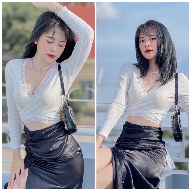 GILLBABY | Chân váy satin xẻ tà sexy cá tính mặc được 2 kiểu (TOMIE SKIRT)