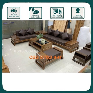Sofa 2 văng chân choãi kèm ảnh thực tế tại nhà khách sofa phòng khách sofa giường sofagiuong sofa gỗ sofa go sofa goox