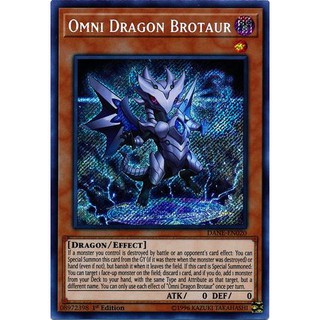 Lá bài Yugioh OMNI DRAGON BROTAUR / SECRET RARE được bóc trong park Neo Storm edittion còn mới tinh