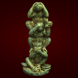 Bộ khỉ tam không - Xưởng E3D - Trang trí phòng - KHI 002