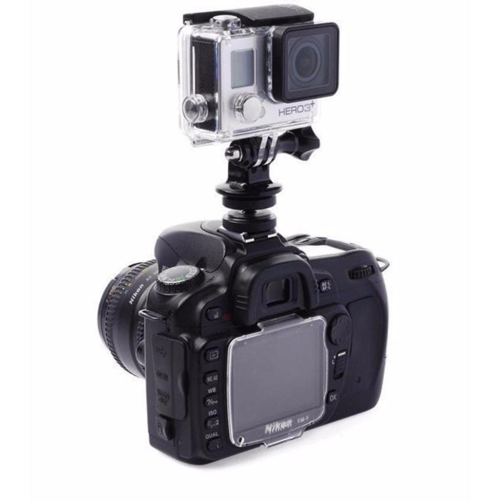 Nối flash hot shoe 1/4&quot; cho máy ảnh, gopro và màn hình