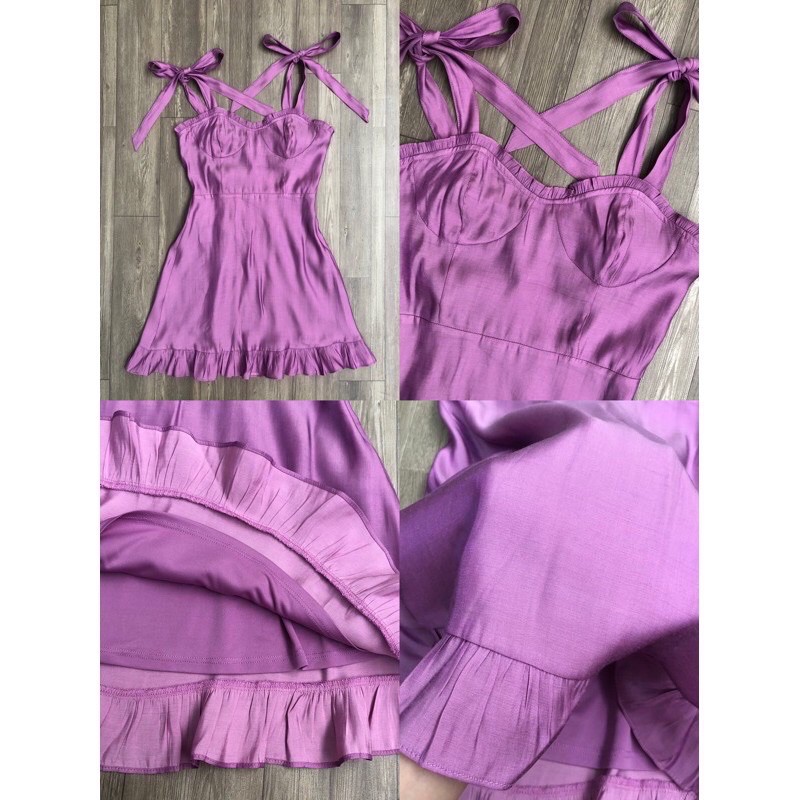 Đầm hai dây cột nơ F21 VNXK