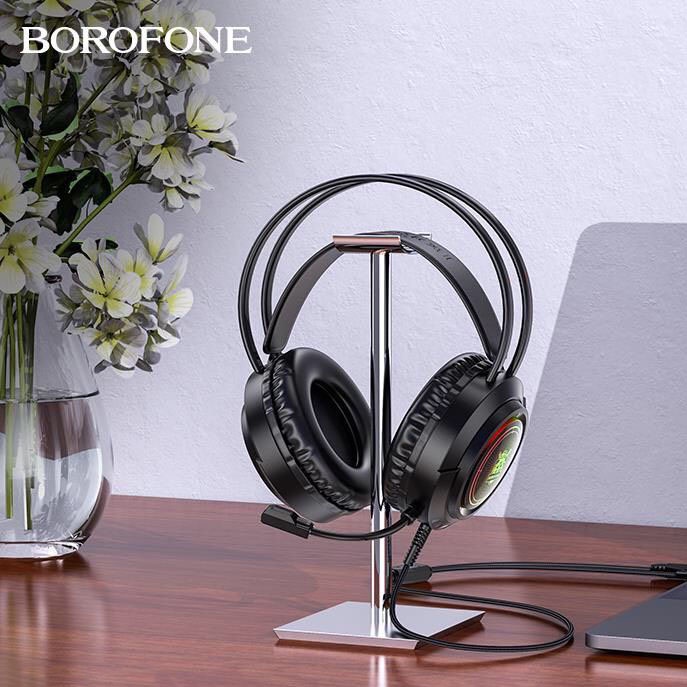 Tai nghe chụp tai có dây Borofone BO103 cho game thủ  chống ồn, âm thanh hay, có hiệu ứng led