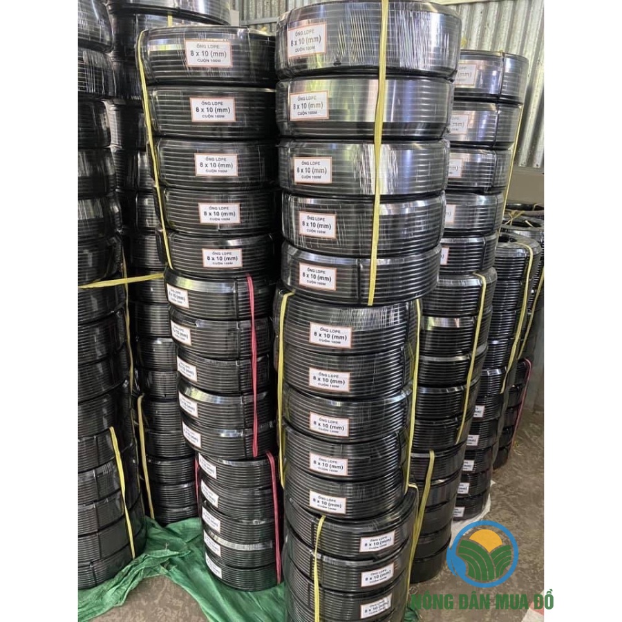 Ống Dây Tưới Cây PE/LDPE 10MM nhựa nguyên sinh 100% dùng cho hệ thống tưới cây phun mưa , nhỏ giọt
