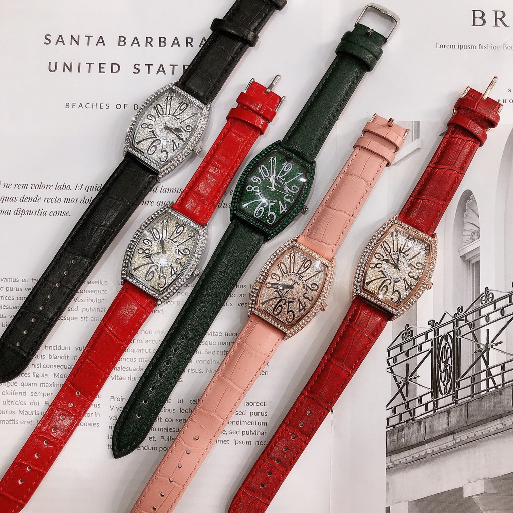 đồng hồ thời trang nữ Franck muller dây da PU Sạng trọng thời thượng