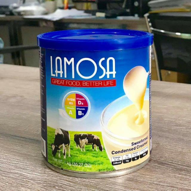 Combo 2 lon kem đặc có đường lamosa 500g  ( 500gr x 2) date tháng 12-2021