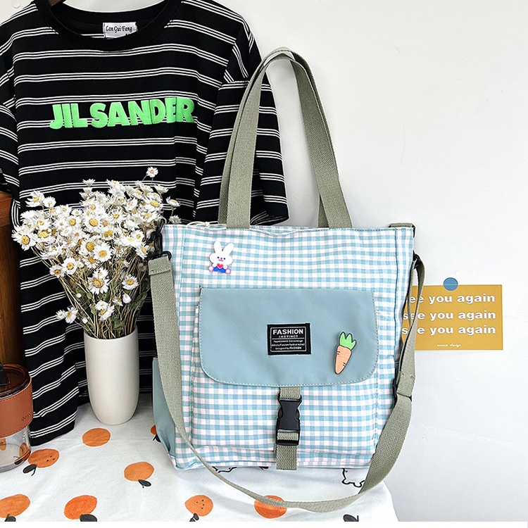 Túi đeo vai IELGY vải canvas cỡ lớn thời trang cho nữ