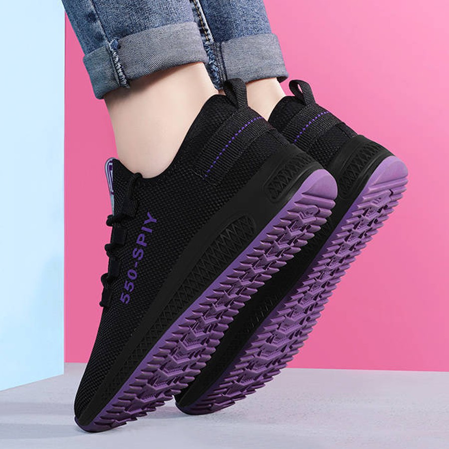 Giày lưới thể thao năng động nam nữ 550 SPIY giày đi chơi, giày tập gym, 2 màu tím đỏ G9 giày thể thao rẻ đẹp bền | BigBuy360 - bigbuy360.vn