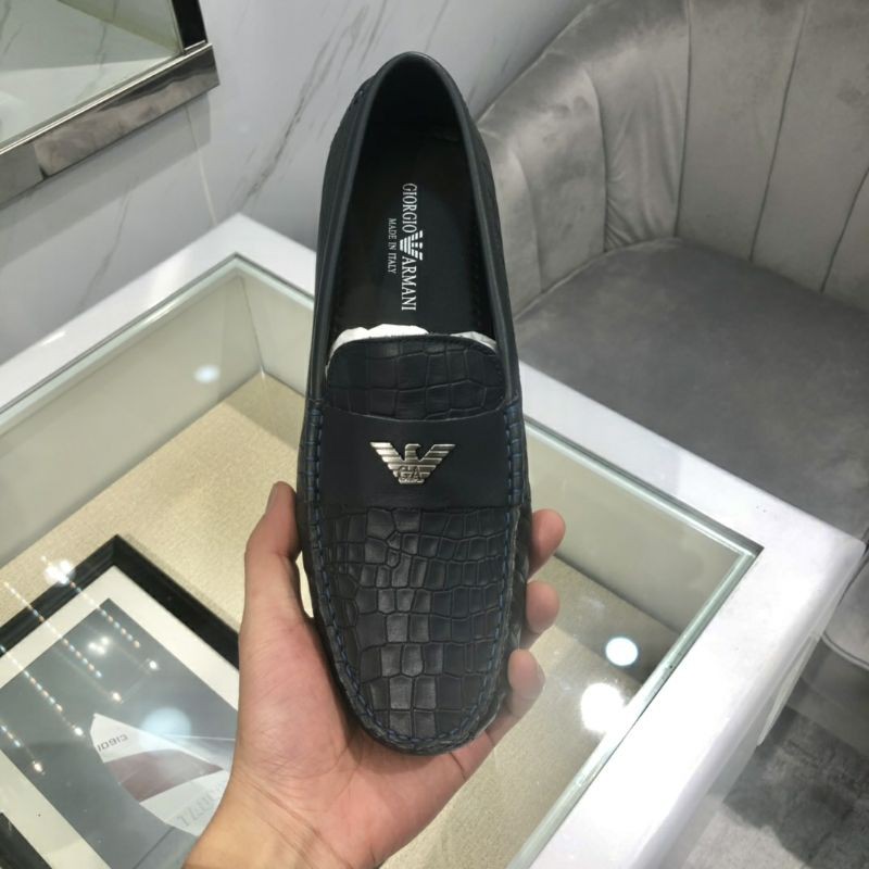 Giày lười nam da cá sấu Armani