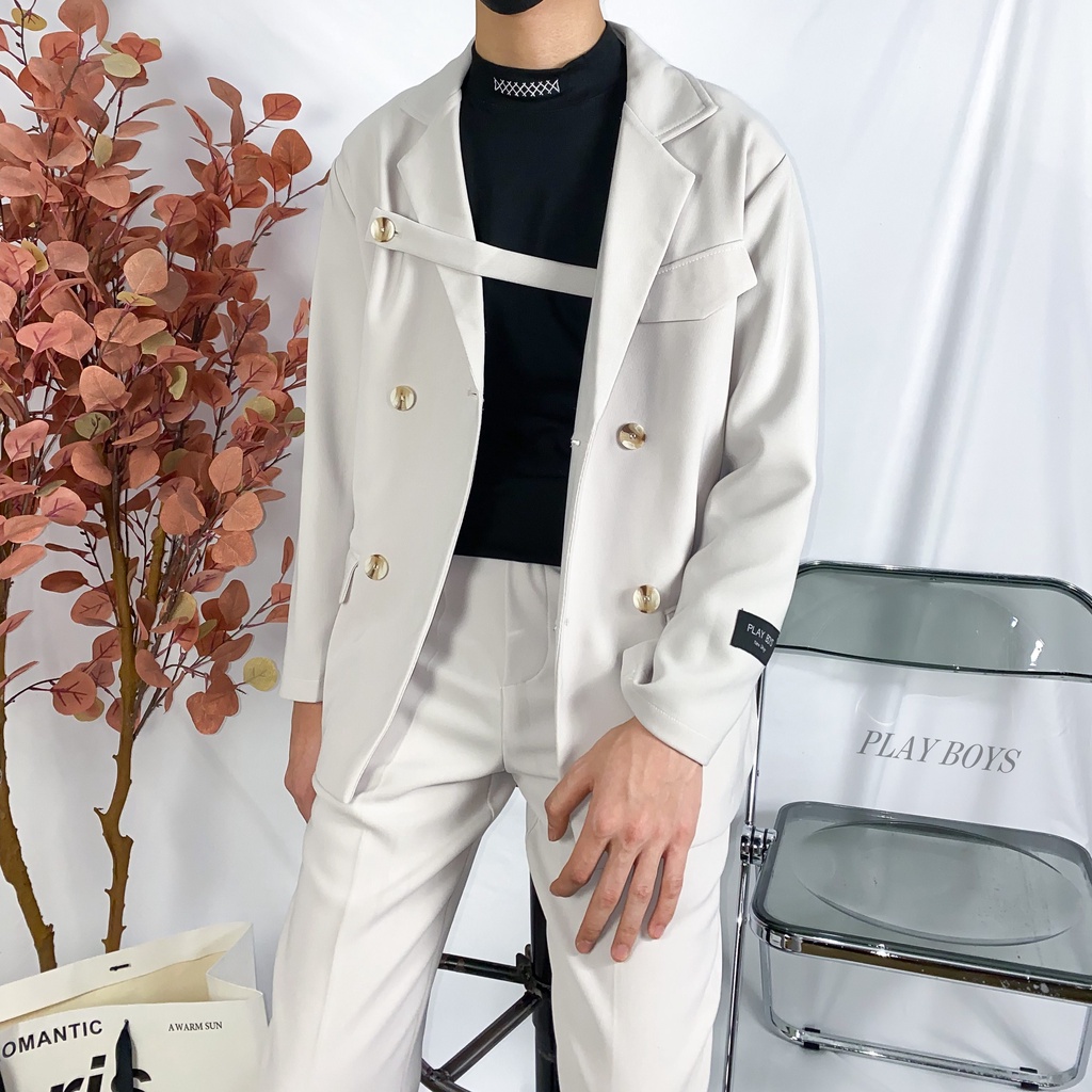 Blazer Nam Dáng Rộng phong cách Hàn Quốc - Play Boys