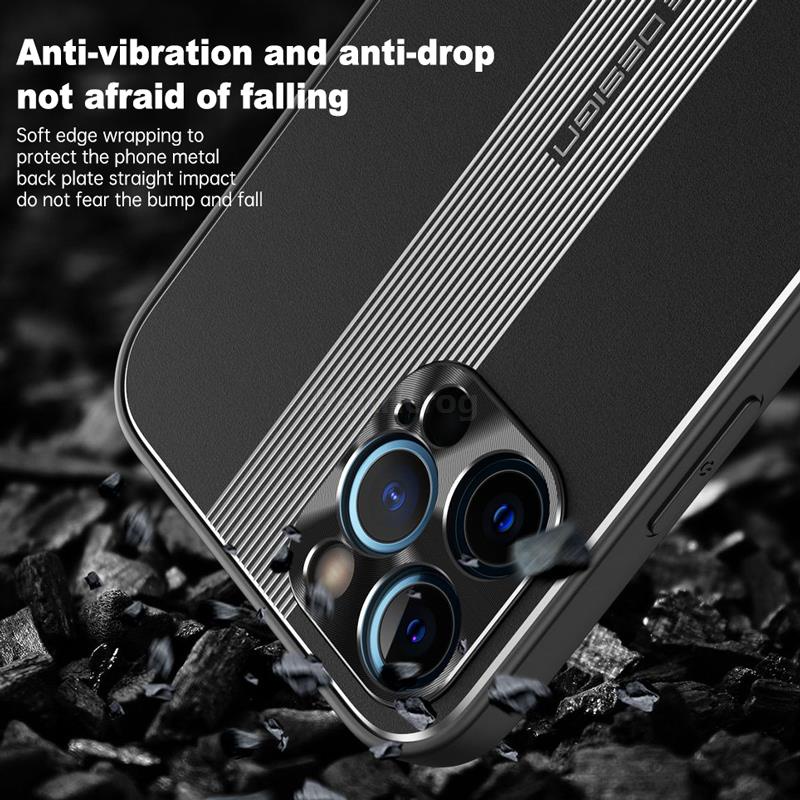 Ốp Điện Thoại Khung Kim Loại Từ Tính Bảo Vệ Camera Chống Sốc Cho iPhone 11 13 12 Pro Max XS Max XR X 7 8 Plus