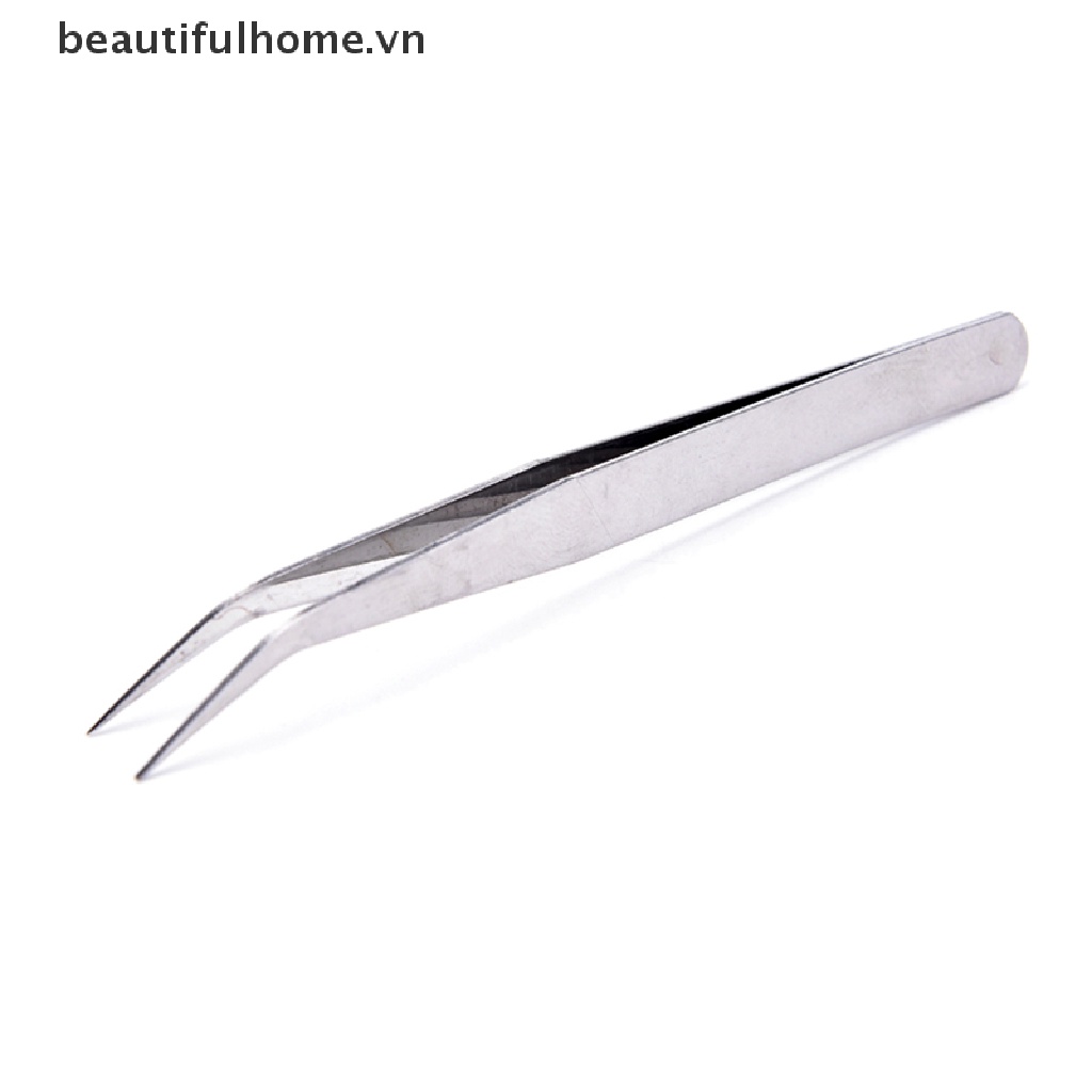 Set 2 Nhíp Thẳng Và Đầu Cong Bằng Thép Không Gỉ Bền Bỉ