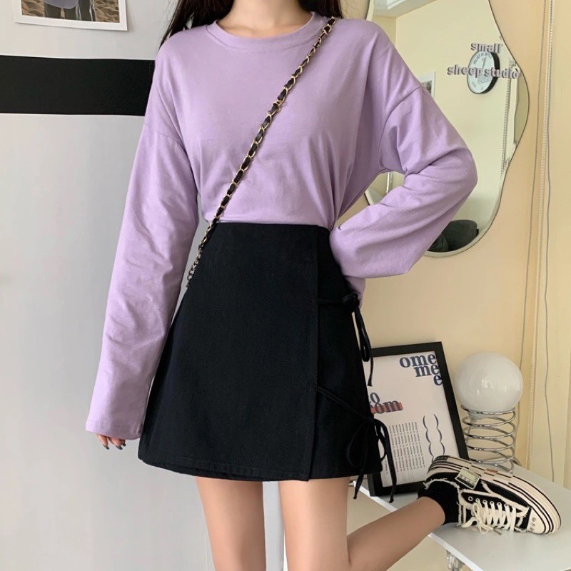 Chân váy ngắn thiết kế có nơ buộc phong cách Hàn Quốc -843 | BigBuy360 - bigbuy360.vn
