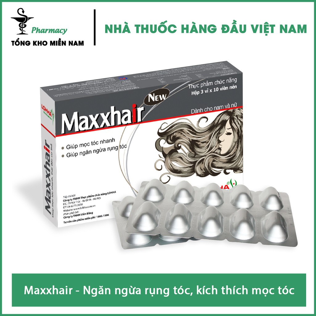 Mua 6 Hộp Maxxhair New (Tích Điểm Nhận 1 Hộp ) tặng ngay 1 Chai xịt Vioga Hair 100ml - Ngăn Rụng Tóc, Tóc Bóng Mượt