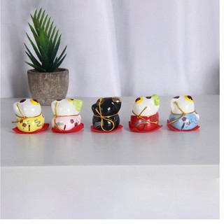 Combo 5 Tượng Mèo Thần Tài May Mắn