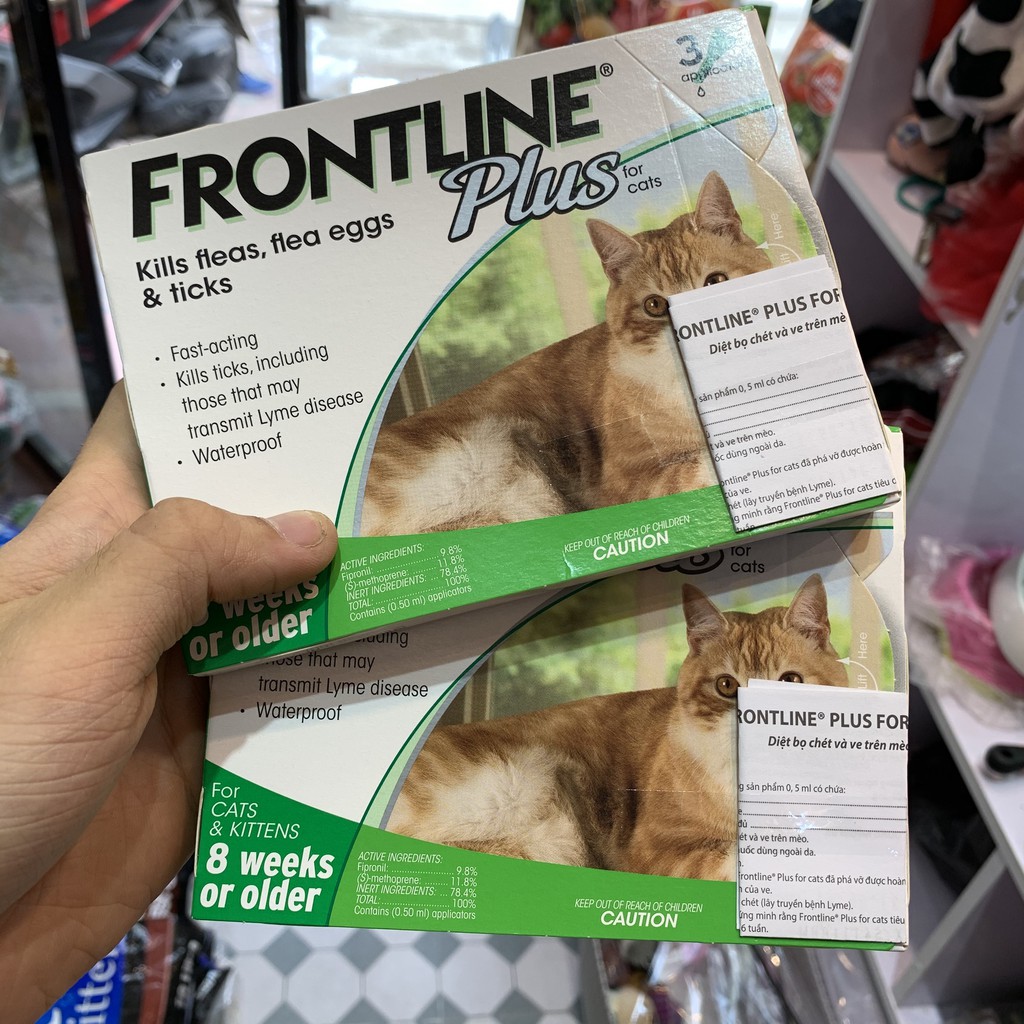 Nhỏ gáy cho mèo trị ve rận Frontline Plus diệt bọ chét nấm viêm da