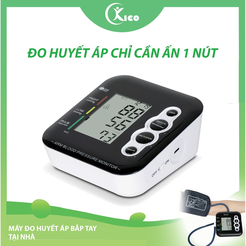 Máy đo huyết áp điện tử bắp tay, đo huyết áp thông minh tự động chính xác chỉ với 1 nút bấm- Tiêu chuẩn WHO