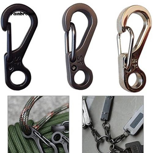 RB_10x Mini SF Carabiner Climbing Backpack Spring Clasps EDC Keychain Bottle Hooks