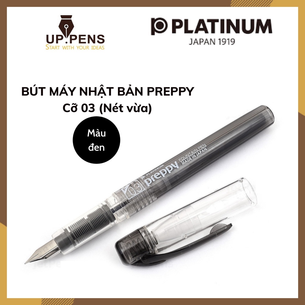 Bút máy Platinum Preppy  - 03 Fine Nib - Màu đen (Black)