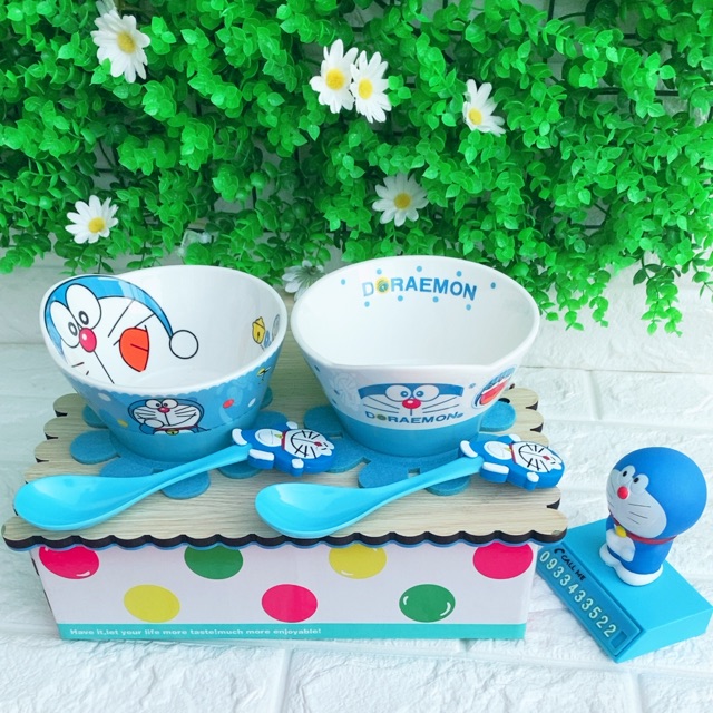 SET COMBO CHÉN SỨ CAO CẤP DORAEMON DOREMON