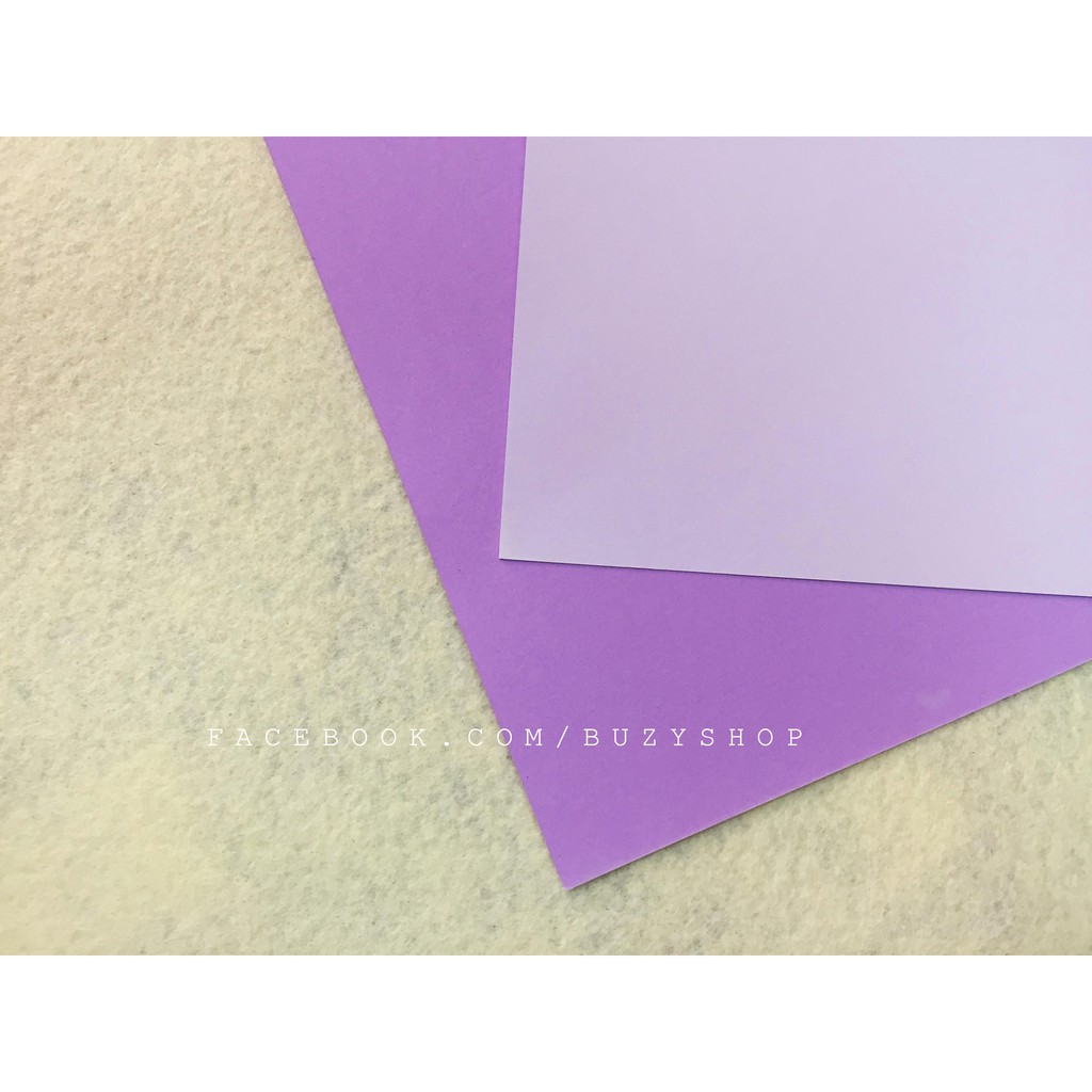 Giấy Màu, Bìa Màu, Giấy Làm Thiệp, Scrapbook (A4) (Xấp 10 Tờ) (Tím)