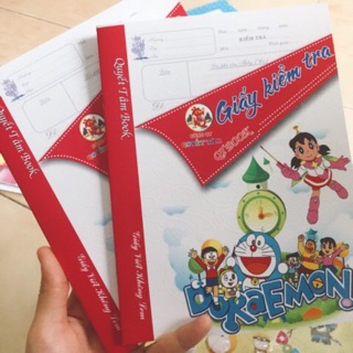 Combo 5 quyển 100 tờ giấy kiểm tra dạng tập lề đỏ giấy dày đẹp hơn loại lẻ đóng cuốn.