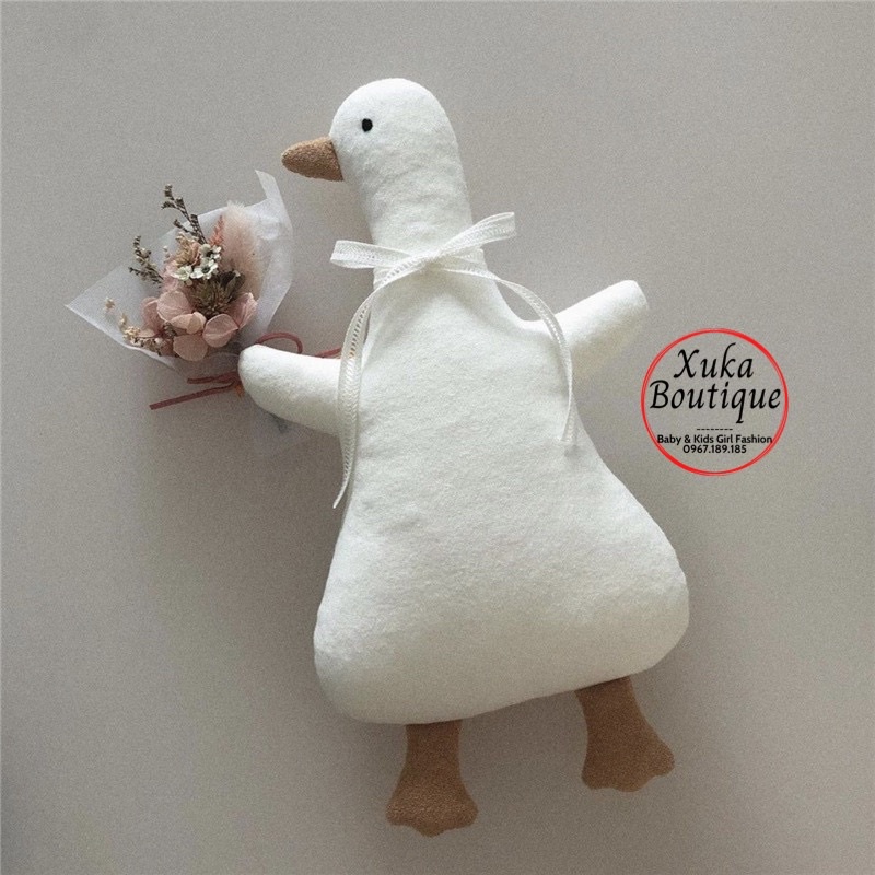 Thú Bông Vịt Trắng Organic Phong Cách Hàn Quốc