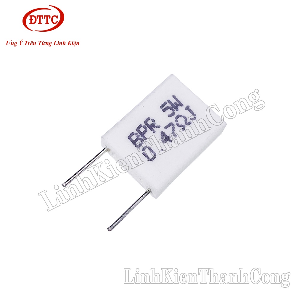 Điện trở sứ 5W 0.47R loại đứng