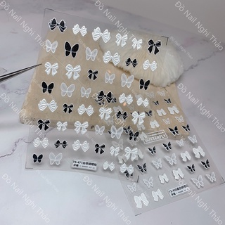 Sticker nail lụa nơ 5D LADURA