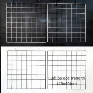 khung lưới sắt sơn tĩnh điện 40x40 bo góc tặng kèm 2 ghim đóng tường và 2 móc siêu dính