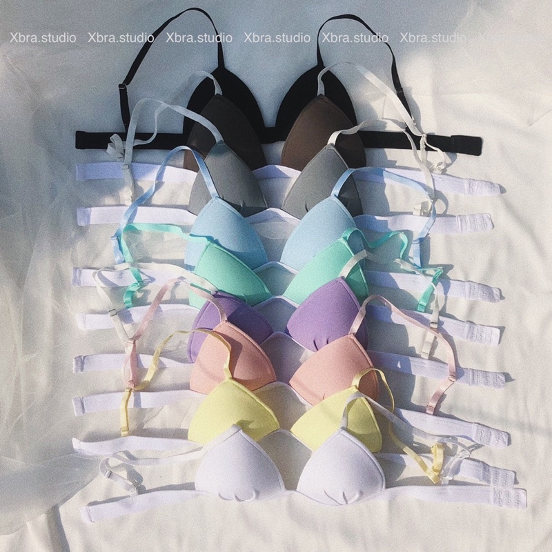 [Mã FAMARAL1 giảm 10K đơn 50K] Áo lót bralette cotton MÚT ĐÍNH LIỀN không gọng tone màu pastel | WebRaoVat - webraovat.net.vn