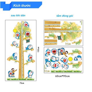 (HCM) Decal dán tường Thước đo Doremon - decalhcm