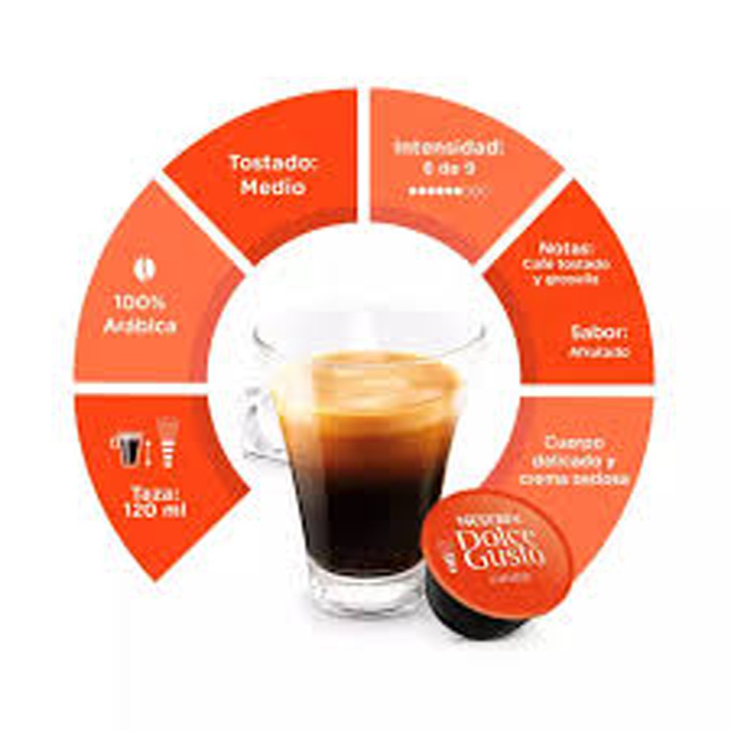 Cà phê đen rang xay Nescafé Dolce Gusto - Lungo hộp 104g