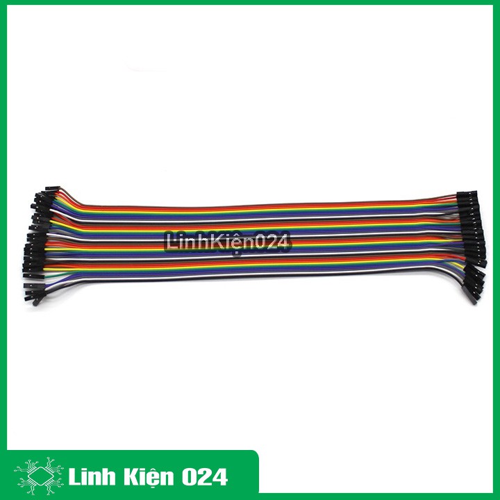 Dây Nối 40P 7 Màu Dài 10Cm ( 2 Đầu Cái Cái )